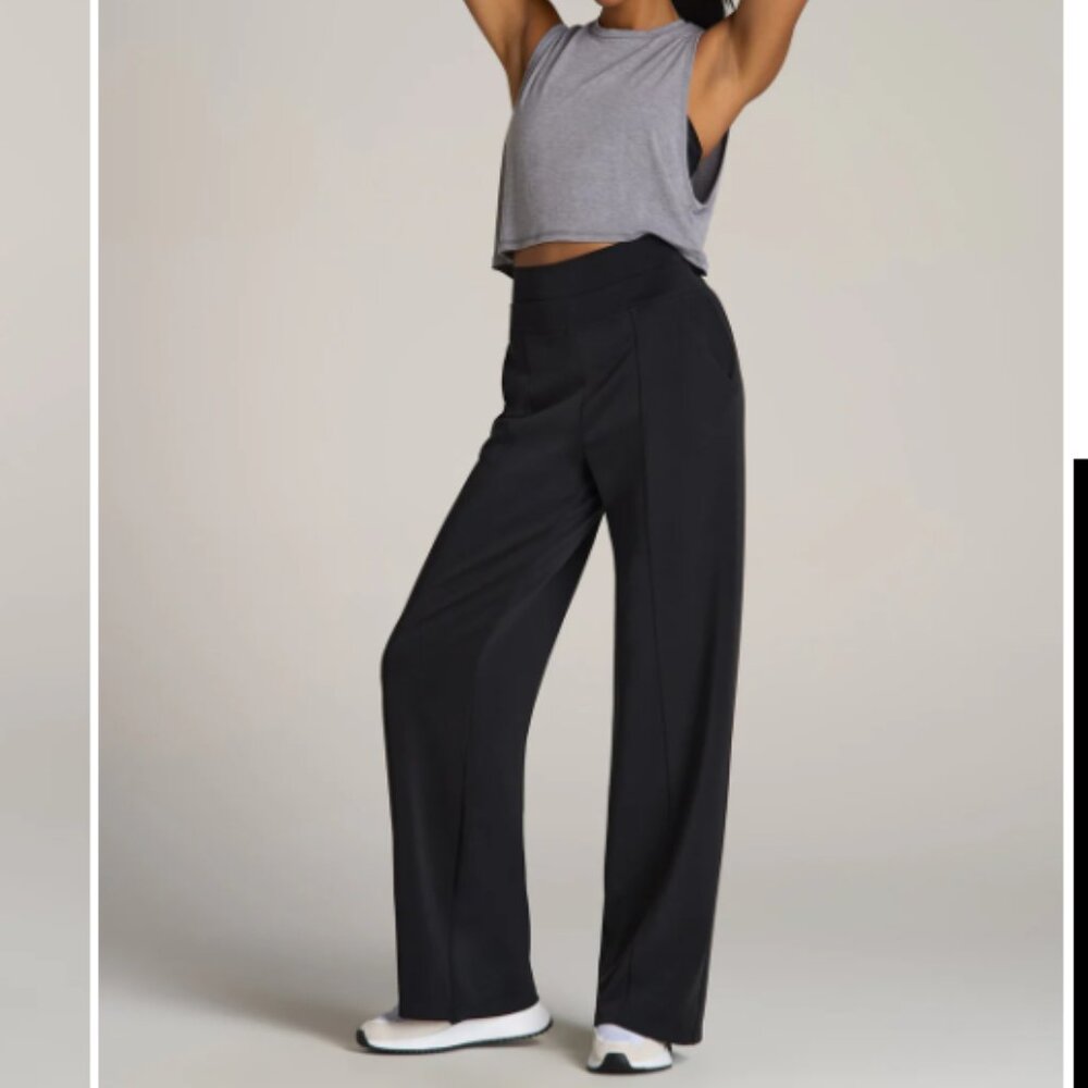 AMERICAN TALL WIDE LEG ULTRA HIGH RISE PANT BLACK (NWT)
